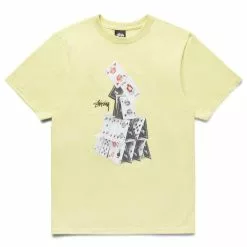 Stüssy HOUSE OF CARDS TEE YELLOW
