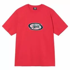Stüssy SPLIT OVAL TEE RED