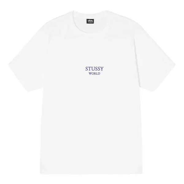 Stüssy STUSSY WORLD TEE WHITE 3 Stüssy STUSSY WORLD TEE WHITE