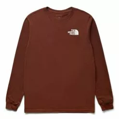 The North Face BOX NSE LONG SLEEVE T-SHIRT DARK OAK/TNF BLACK
