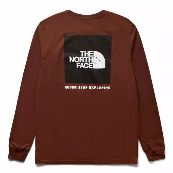The North Face BOX NSE LONG SLEEVE T-SHIRT DARK OAK/TNF BLACK 4 The North Face BOX NSE LONG SLEEVE T-SHIRT DARK OAK/TNF BLACK - Image 2