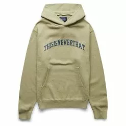 Thisisneverthat ARCH-LOGO KNIT HOODIE KHAKI