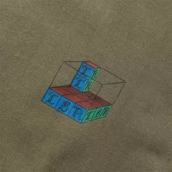 Thisisneverthat CUBE CREWNECK OLIVE -Bottoms Sales Store thisisneverthatCUBECREWNECKOLIVESTN223TSWCW06 3 grande