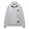 Viola And Roses STADIUM HALF ZIP CREW GREY -Bottoms Sales Store violaandrosesN001FWZIPGREYSN001FWZIP 1 grande