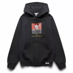 Wacko Maria BASQUIAT / WASHED HEAVY WEIGHT PULLOVER HOOD BLACK