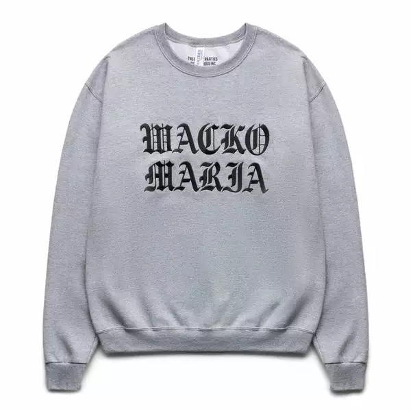 Wacko Maria CREW NECK SWEAT SHIRT ( TYPE-1 ) GRAY 3 Wacko Maria CREW NECK SWEAT SHIRT ( TYPE-1 ) GRAY