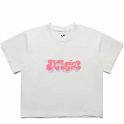 X-Girl CANDY LOGO S/S CROPPED TEE WHITE