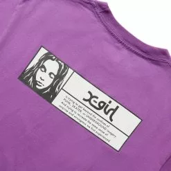 X-Girl FACE BOX LOGO S/S TEE PURPLE -Bottoms Sales Store xgirlFACEBOXLOGOSSTEEPURPLES105223011020 5 grande