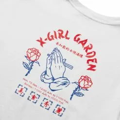 X-GIRL GARDEN S/S TEE WHITE -Bottoms Sales Store xgirlGARDENSSTEEWHITES105223011004 5 grande