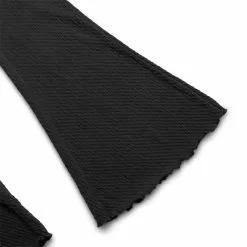 X-Girl LETTUCE EDGE FLARE EASY PANTS BLACK -Bottoms Sales Store xgirlLETTUCEEDGEFLAREEASYPANTSBLACKS105223031008 3 grande