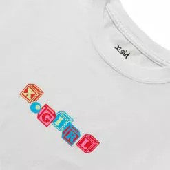 X-Girl TOY BLOCK LOGO S/S TEE WHITE -Bottoms Sales Store xgirlTOYBLOCKLOGOSSTEEWHITES105223011002 3 grande